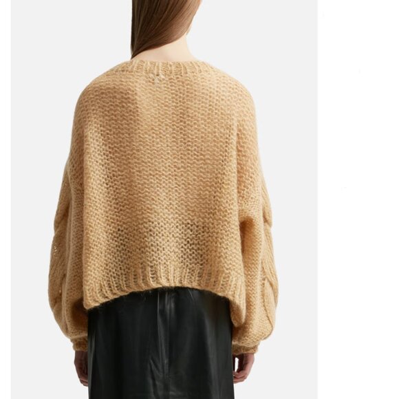 Loewe Women's Brown Knit Letter Puzzle Sweater - Picture 4 of 13